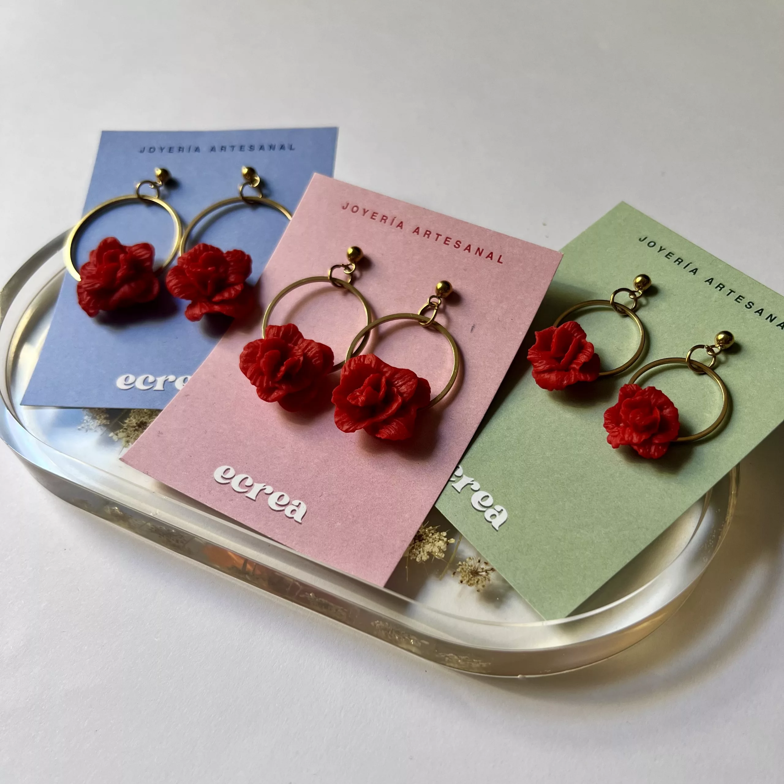 Rosa con aro dorado grande - Imagen 3