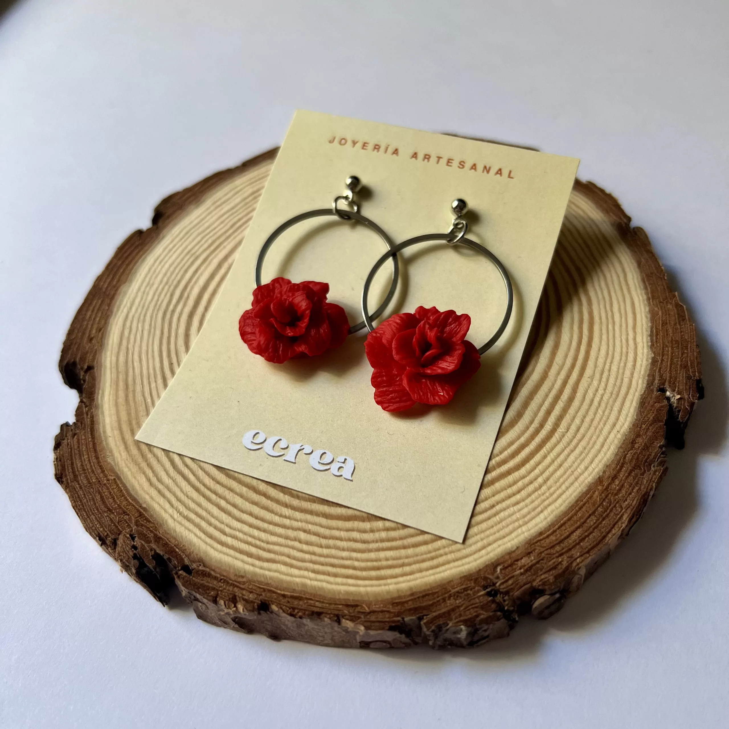 Rosa con aro plateado grande - Imagen 2