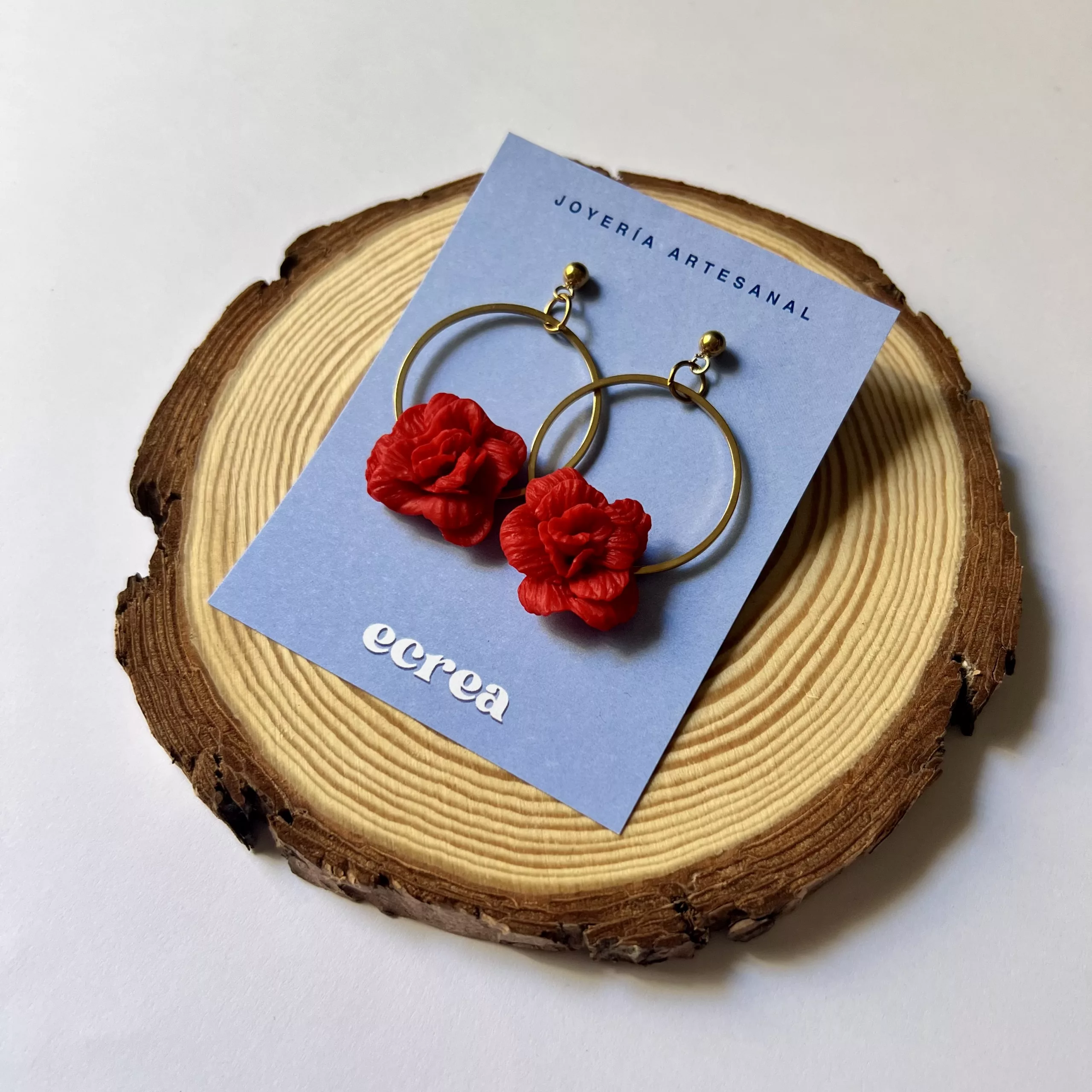 Rosa con aro dorado grande - Imagen 2