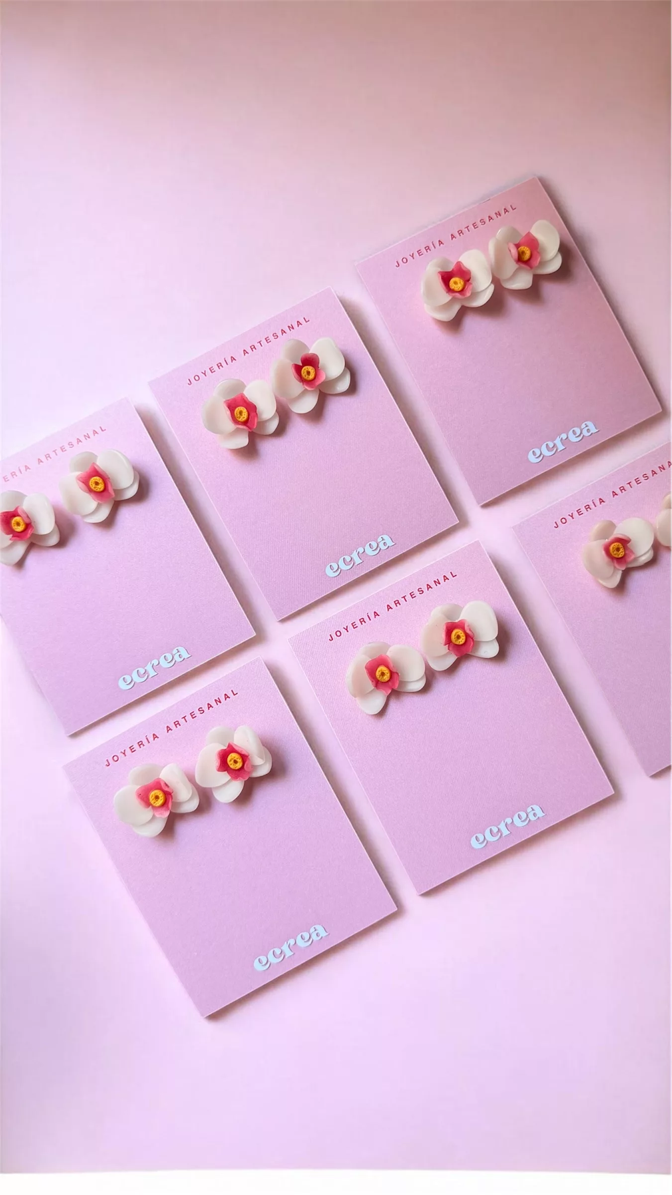 Pendientes orquídeas rosas - Imagen 2