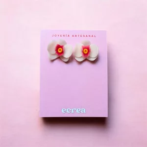 Pendientes orquídeas rosas
