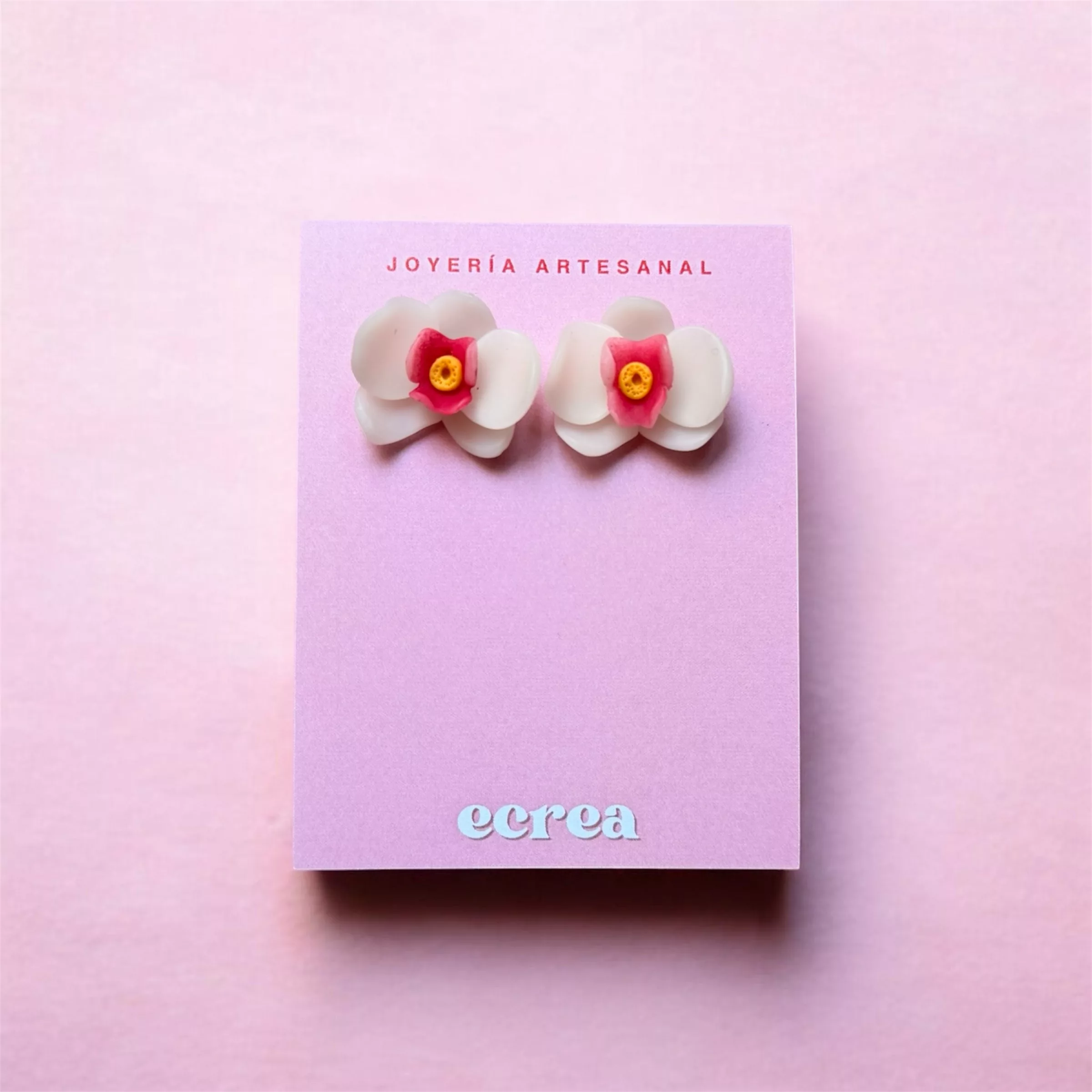 Pendientes orquídeas rosas