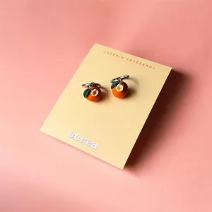 Charm naranja con aro