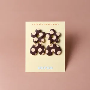 Topos flor marrón